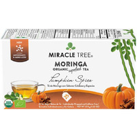 Miracle Tree - Organic Moringa Superfood Tea, 25 Individually Sealed Tea Bags, Pumpkin Spice (Keto/Paleo, Immune Support, Energy & Immunity Booster, Vegan, Gluten-Free, Certified Organic, Non-Gmo, Antioxidant, Caffeine-Free)