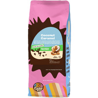 Crazy Cups Decaf Flavored Ground Coffee, Decaffeinated Coconut Caramel Coffee, For Brewing Flavored Hot Or Iced Decaf Caramel Coffee, 10Oz