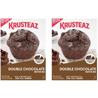 Krusteaz Muffin Mix, Double Chocolate Muffin Mix, Made With Real Chocolate Chips & No Artificial Flavors, Colors Or Preservatives, 20 Oz Box (Pack Of 2)