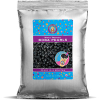 Quick Cook Real Tapioca Black (Brown Sugar) Boba Pearls By Buddha Bubbles Boba (1 Kilo / 2.2 Pounds)