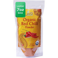 Jiva Organics Organic Red Chili Powder 7 Ounce Bag - Extra Hot, Ground Indian Chillies, 100% Natural & Non-Gmo
