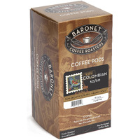 Baronet Coffee Pods [50/50 Decaf Colombian-54 Pods] Single Cup Use, Like Senseo Coffee Pods [3 Boxes Of 18 Single Serve 10 Gram Pads] Reg Strength Soft Coffee Pods, Med Roast [50/50 Decaf Colombian]