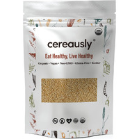 Cereausly Organic White Quinoa - Premium Royal Quinoa From Bolivia - Kosher And Non-Gmo Quinoa Bulk - Vegan And Gluten-Fee Cooking Quinoa - 4 Lb