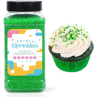 Easter Green Nonpareils Sprinkles, Sprinkles For Cake Decorating, 1.54 Lb Bulk, Gluten Free, Cake Toppers Decoration, Cookie, Cupcake, Fondant, Chocolate, Ice Cream