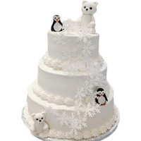 Weraru 50Pcs White Snowflakes Edible Cake Toppers Cupcake Decoration For Winter Frozen Theme Party