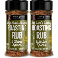 Sauce Goddess Big Tom's Turkey Roasting Rub And Brine Spices Shaker (2-Pack) - Gluten-Free, Seasonings And Spices For Cooking Turkey And Prime Rib Spices And Seasonings