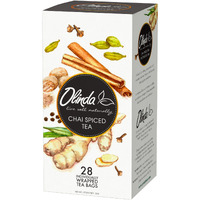 Olinda Chai Spiced Black Tea Organic Ceylon Cinnamon Ginger Cardamom Fall Tea Bags Caffeinated Tea Bags Brew Hot Or Cold Festive 28 Tea Bags Pack Of 1