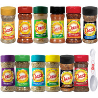 Mrs Dash Seasoning Salt Free Variety Pack | 12 Bottles Complete Seasoning Set | A Healthier Option Salt Free Seasonings And Spices | Mrs. Dash No Salt Seasoning With Measuring Spoon By Erbies