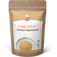 Spicy Organic Onion Granules - Pure Usda Organic - Non-Gmo Culinary Granulated Onion- Perfect For Use In Sauces, Soups, Salad Dressings, Condiments, Snack Foods, And Dairy Products - 16 Oz.