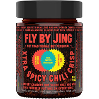 Flybyjing Xtra Spicy Chili Crisp, Hot Savory Tingly Crunchy Chili Oil Sauce W Sichuan Pepper, Good On Everything Hot Sauce, All-Natural And Vegan, Made With Extra Hot Chilis, 6Oz (Pack Of 1)