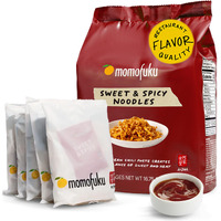 Momofuku Sweet & Spicy Ramen Noodles By David Chang, 5 Count (Pack Of 1) Air-Dried Vegan Instant Noodles 11G Of Plant Based Protein