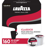 Lavazza Singleserve Coffee Kcups For Keurig Brewer, Classico, 160 Count, (Pack Of 4)