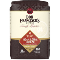 Don Francisco's 100% Colombia Supremo Medium Roast Whole Bean Coffee (20 Oz Bag)