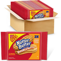 Nutter Butter Double Nutty Peanut Butter Sandwich Cookies, Family Size, 12-15.27 Oz Packs