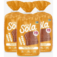Sola Golden Wheat Bread, Non-Gmo, 14 Oz Loaf (3 Pack)