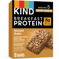 Kind Breakfast Protein Bars, Almond Butter, Healthy Snacks, Gluten Free, 8G Protein, 32 Count