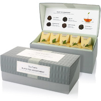Tea Forte Presentation Box Tea Sampler Gift Set, 20 Assorted Variety Handcrafted Pyramid Tea Infuser Bags (Black Tea)