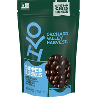 Orchard Valley Harvest Dark Chocolate Dipped Blueberries, 8 Oz (Pack Of 1), Made With Real Sweetened Blueberries, Gluten Free, Non-Gmo, Resealable Bag, Snacks For Adults & Kids