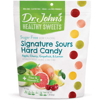 Dr. Johns Sugar Free Candy, Healthy Hard Candy With Zero Sugar, Low Calorie Snacks, Keto Friendly, Vegan, Gluten Free, Signature Sour Flavors, 100 Count, 1 Lb