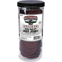 Old Trapper Double Eagle Beef Jerky, Peppered Flavor, 21Oz. 80-Piece Jar, Natural Wood Smoked Meat Snacks, 10 Grams Of Protein And 80 Calories Per Serving (Pack Of One)