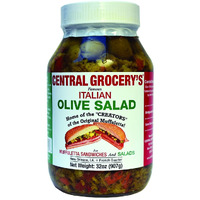 Central Grocery Olive Salad - 32 Oz (Pack Of 1) Perfect For Muffulettas, Sandwiches, Pizza Toppings, Pastas, Hot Dog Topper, Salads And More