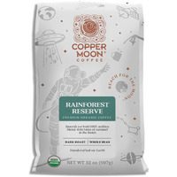 Copper Moon Dark Roast Whole Bean Coffee, Rainforest Reserve Organic Blend, 2 Lb
