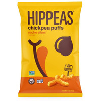 Hippeas Chickpea Puffs, Nacho Vibes, 4 Ounce (Pack Of 1), 4G Protein, 3G Fiber, Vegan, Gluten-Free, Crunchy, Plant Protein Snacks