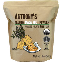 Anthonys Organic Yellow Maca Root Powder, 1 Lb, Raw, Gluten Free, Non Gmo, Non Gelatinized