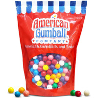 American Gumball Company - .62 Inch Bubble Gum Balls For Small 1/2"" Gumball Machine - 5 Assorted Flavors, Bulk Bag, 2 Pounds