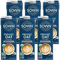 Sown Organic Oat Creamer Brown Sugar - Barista Oat Milk Non Dairy Coffee Creamer - Plant Based, Dairy-Free, Vegan, Gluten-Free, Non-Gmo, Shelf Stable - 32Oz (Pack Of 6)