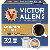 Victor Allen's Coffee Morning Blend, Light Roast, 32 Count, Single Serve Coffee Pods For Keurig K-Cup Brewers