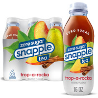 Snapple Zero Sugar Trop-A-Rocka Tea, 16 Fl Oz Recycled Plastic Bottle, 6 Pack
