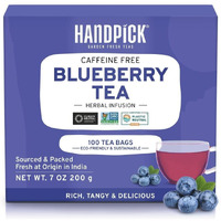 Handpick, Wild Blueberry Tea Bags (100 Count), True Premium Blueberry Herbal Tea With Hibiscus, Rose & Licorice | Brew Iced/Hot Tea