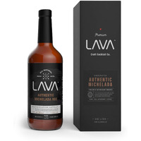 Lava All Natural Authentic Michelada Mix Craft Cocktail Mixer, Made With Real Tomatoes, Ancho Chile Peppers, Tamarind, No Junk Ingredients, Vegan, 1-Liter (33.8Oz) Glass Bottle, Ready To Use