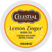 Celestial Seasonings Lemon Zinger Herbal Tea, Single-Serve Keurig K-Cup Pods, 72 Count