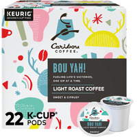 Caribou Coffee Bou-Yah, Keurig Single Serve K-Cup Pods, 22 Count