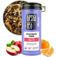 Tiesta Tea - Palm Beach Punch | Fruit Punch Herbal Tea | Premium Loose Leaf Tea Blend | Non-Caffeinated Herbal Tea | Make Hot Or Iced Tea & Brews Up To 50 Cups - 4 Ounce Refillable Tin