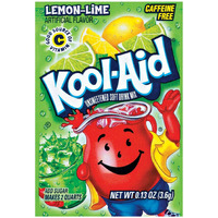 Kool-Aid Soft Drink Mix, Unsweetened, Lemon-Lime, 0.13 Oz (Pack Of 192)