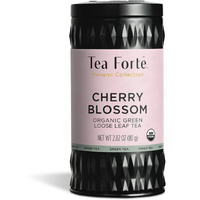 Tea Forte Cherry Blossoms Organic Green Tea, Makes 35-50 Cups, 2.82 Ounce Loose Leaf Tea Canister