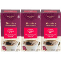 Teeccino Vanilla Nut Herbal Tea - Rich & Roasted Herbal Tea Thats Caffeine Free & Prebiotic For Natural Energy, 25 Tea Bags (Pack Of 3)