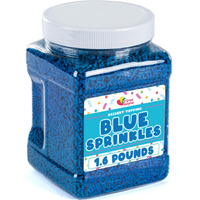Blue Sprinkles Bulk - 1.6 Pounds - Royal Blue Jimmies - Blue Sprinkles For Baking - Dark Blue Baby Shower Sprinkles - For Ice Cream, Cake Decorating, Cupcakes, Cakepops - Blue Dessert Toppings