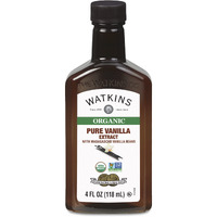 Watkins Organic Pure Vanilla Extract, With Madagascar Vanilla Beans, Non-Gmo, Kosher, 4 Oz. Bottle, 3-Pack