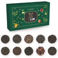 Vahdam, Top 10 Premium Black Tea Loose Leaf Tea Sampler (50+ Servings) | Resealable Ziplock Pouch | Gluten Free, Non Gmo | Tea Variety Pack | Tea Gifts For Women & Men