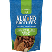Almond Brothers Roasted Almonds - Hand Crafted Cinnamon Glazed Roasted Almonds, Gluten-Free, Non-Gmo, Candied Almonds, Gourmet Almond Snack -Almonds Cinnamon Roasted, (2 Pound, Pack Of 1)
