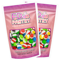 Freeze Dried Candy - 2 Pack Fruit Crunch Tropical 4 Oz - Assortment Variety Flavors Bag Pouch - Ideal Gift Snack 4Oz 2 Count Gift Bag