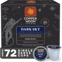 Copper Moon Single Serve Coffee Pods For Keurig K-Cup Brewers, Dark Roast, Dark Sky Blend, 72 Count