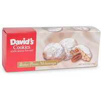 David's Cookies Gourmet Butter Pecan Meltaway Singles - Gourmet Cookie Snacks With Crunchy Pecans And Powdered Sugar - Pure Creamy Butter Recipe - Delicious Heavenly Flavors Food Gift (6 Oz)