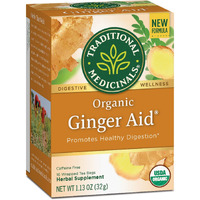 Traditional Medicinals Tea, Organic Ginger Aid, Promotes Healthy Digestion, 16 Tea Bags