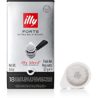 Illy E.S.E. Coffee - Single-Serve Coffee Capsules & Pods - Coffee Pods - Forte Extra Dark Roast - Notes Of Dark Chocolate - For E.S.E Coffee Machines - Extraordinary Aroma & Body - 18 Count