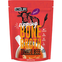 Lonolife Tomato Beef Bone Broth Powder Mix | Grass-Fed, 10G Protein | Collagen-Rich, Keto & Paleo Friendly | Natural Ingredients | 8Oz Bulk Container (15 Servings)